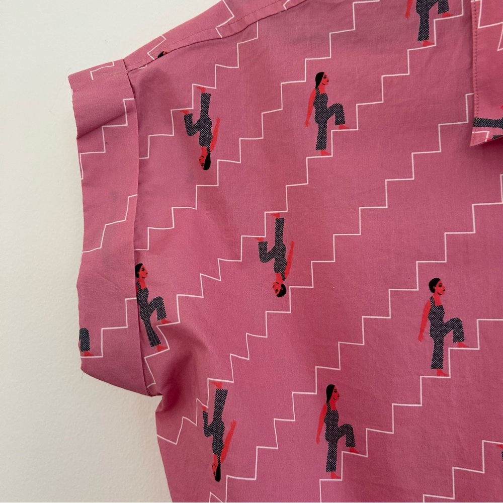 Bonobos Pink Patterned Blouse - image 5